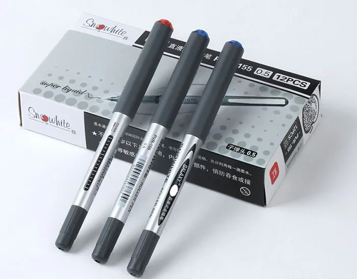 摔不壞的鋼珠筆 0.5mm 速乾墨水 黑藍紅三色 3C01 背面展示