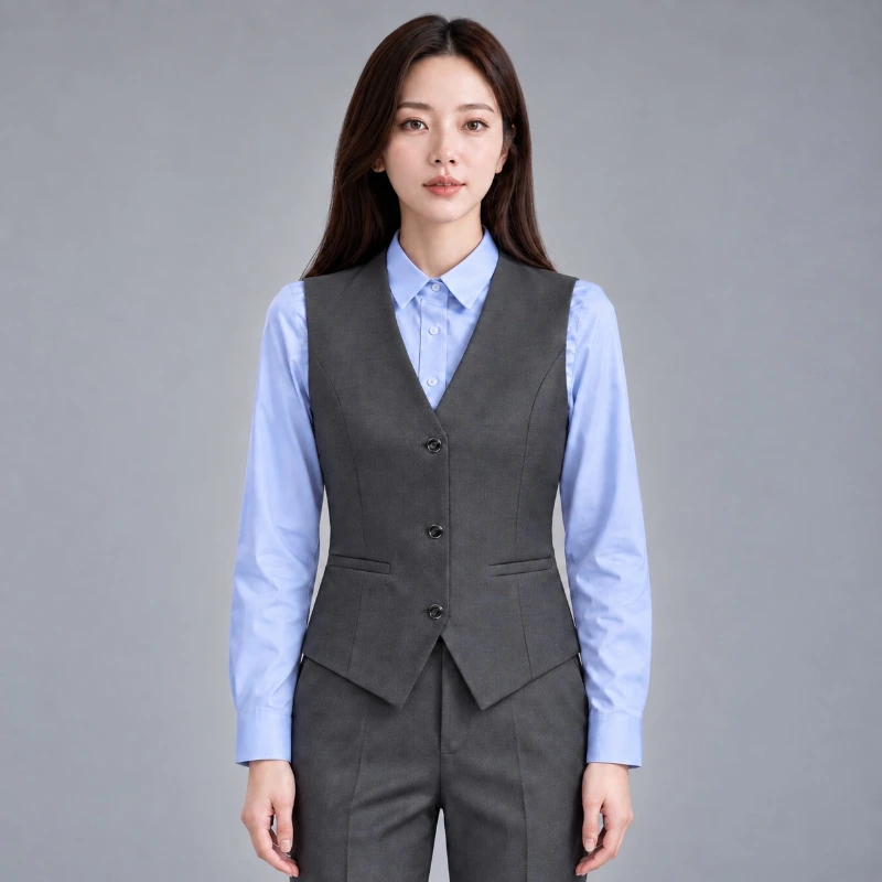 平價女西裝外套(雙釦修身)深灰色/藍色 專業場合必備 細節圖8