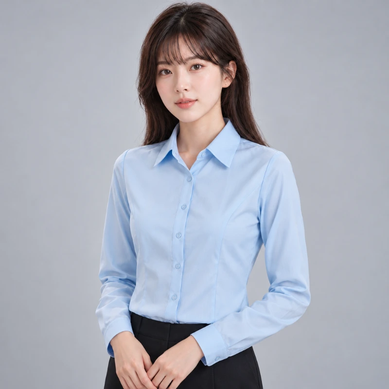 平價白襯衫女  (修身版 雪紡款抗皺免燙)WCPS03 整體穿搭造型
